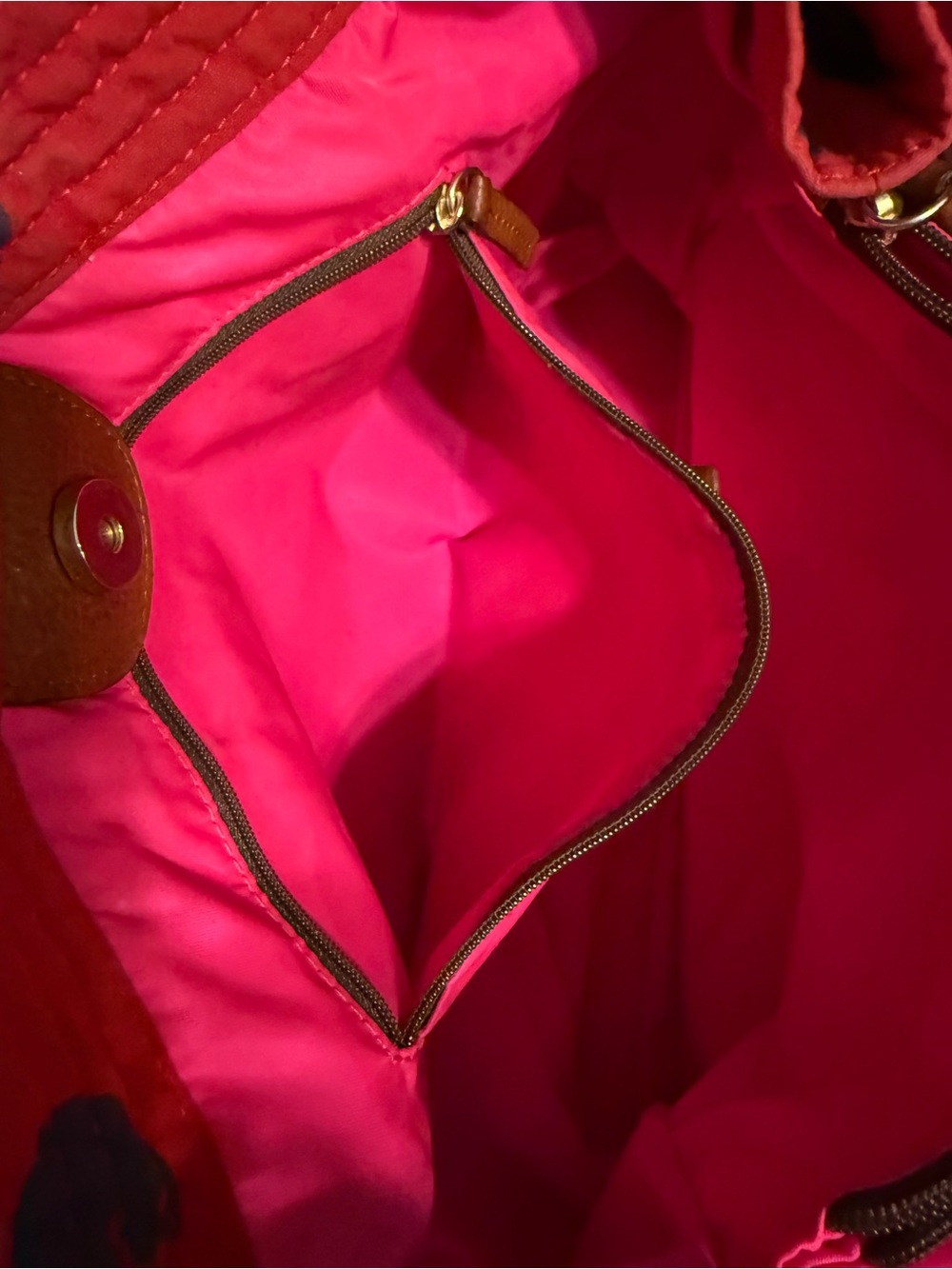 Dooney & Bourke Red and Navy Duck Tote - Picture 8 of 16